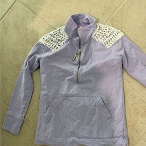 Lilly Pulitzer Light Purple Top with Lace Accents